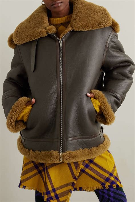 burberry shearling jacket lambskin citrus|net a porter burberry jacket.